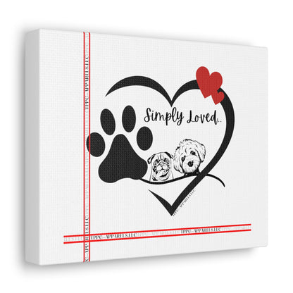 From our "TPPG Brand Pet Collection" - Canvas Gallery Wraps " Simply Loved"- in White