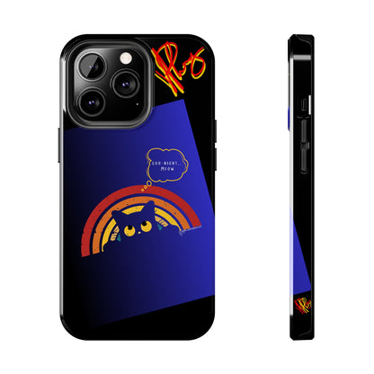 Our Cutest "Goo Night Meow.." Pet Designs (in a Bold Purple/Blue/Black Base Color) Verision from the 'TPPG Collection' Line carries Several sizes of the "iPhone Series" Tough Phone Cases