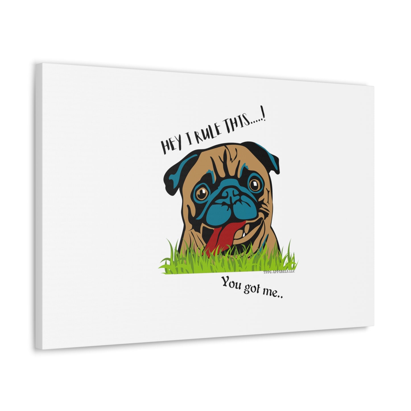 From our "TPPG Brand Pet Collection" ('HEY, I Rule This..")- Canvas Gallery Wraps - on White