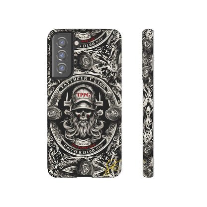 "Father God" iPhone/Google Pixel & Samsung Tough Phone Case (Black/Red & Grey)