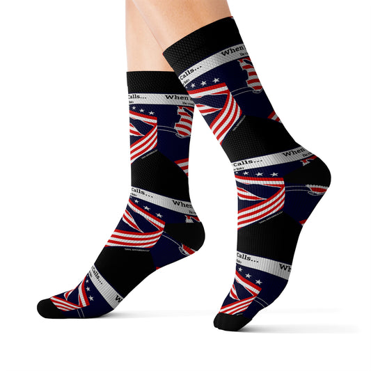 High Quality Cushioned 'TPPG Brand' Millitary Style "When Duty Calls" Design Socks