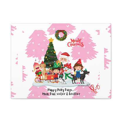 Happy Holidays-"TPPG Brand Christmas Collection" - Canvas Gallery Wraps "- in Bold colors