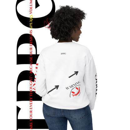 Lightweight CrewNeck Unisex "Warning-evil" Sweatshirt