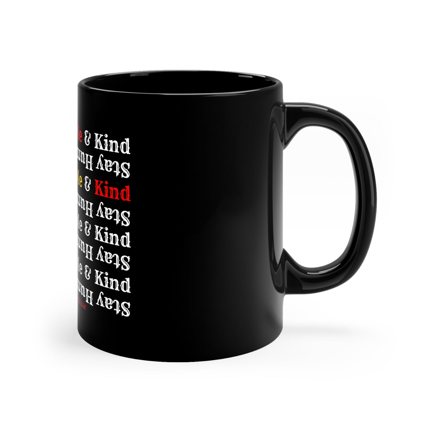 Sleek & Humble 11oz Black "Stay Humble & Kind" Glossy Style Mug - from the 'TPPG-Apparels' Brand Collection