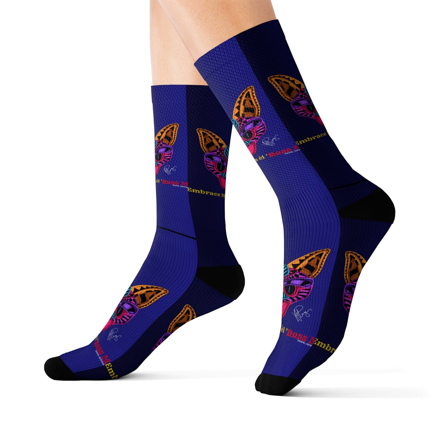 Musculine, Sexy & Sleek High Quality Cushioned 'TPPG Cat Design Brand' Multi Color Style Socks