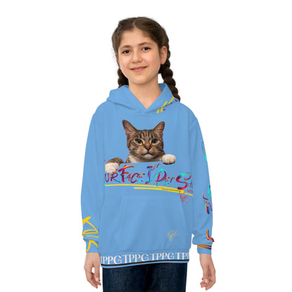 Kids/Children's (Lt. Blue) "TPPG Pet" Hoodie/Sweatshirt in 6 sizes