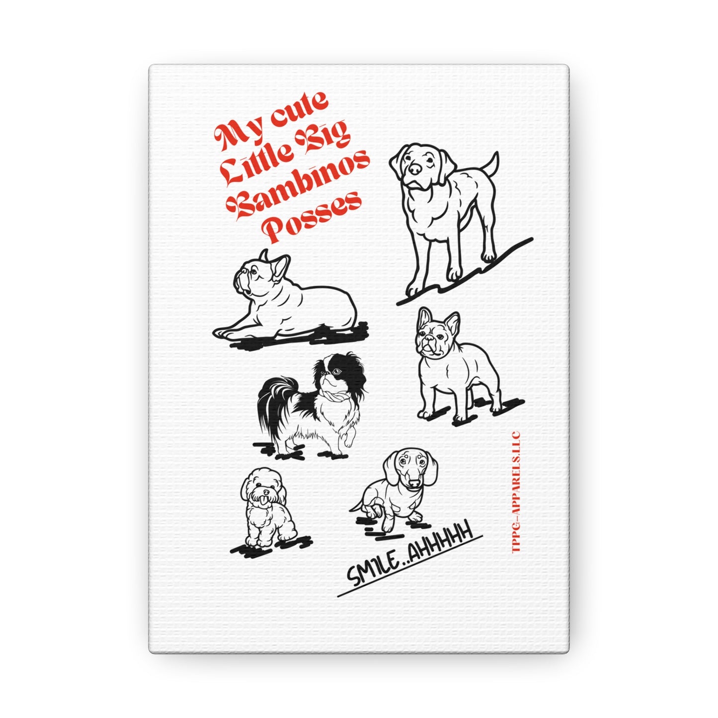 From our "TPPG Brand Pet Collection" - Canvas Gallery Wraps in White