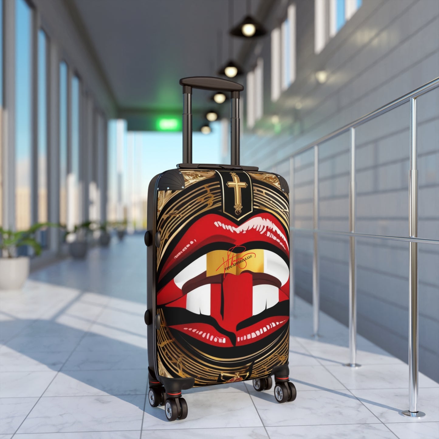 'Big Red Lips' Suitcase(s) on 360° Wheels