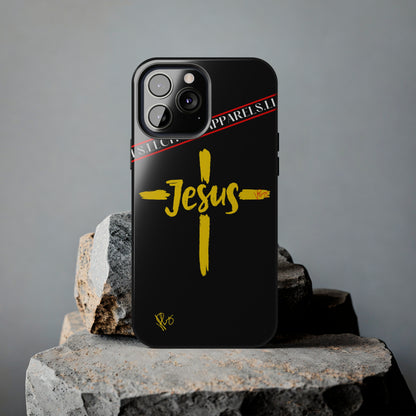 'iPhone Case' of A "Jesus/Faith" (Black)-Cute Cross Design 'TPPG Faith Collection'