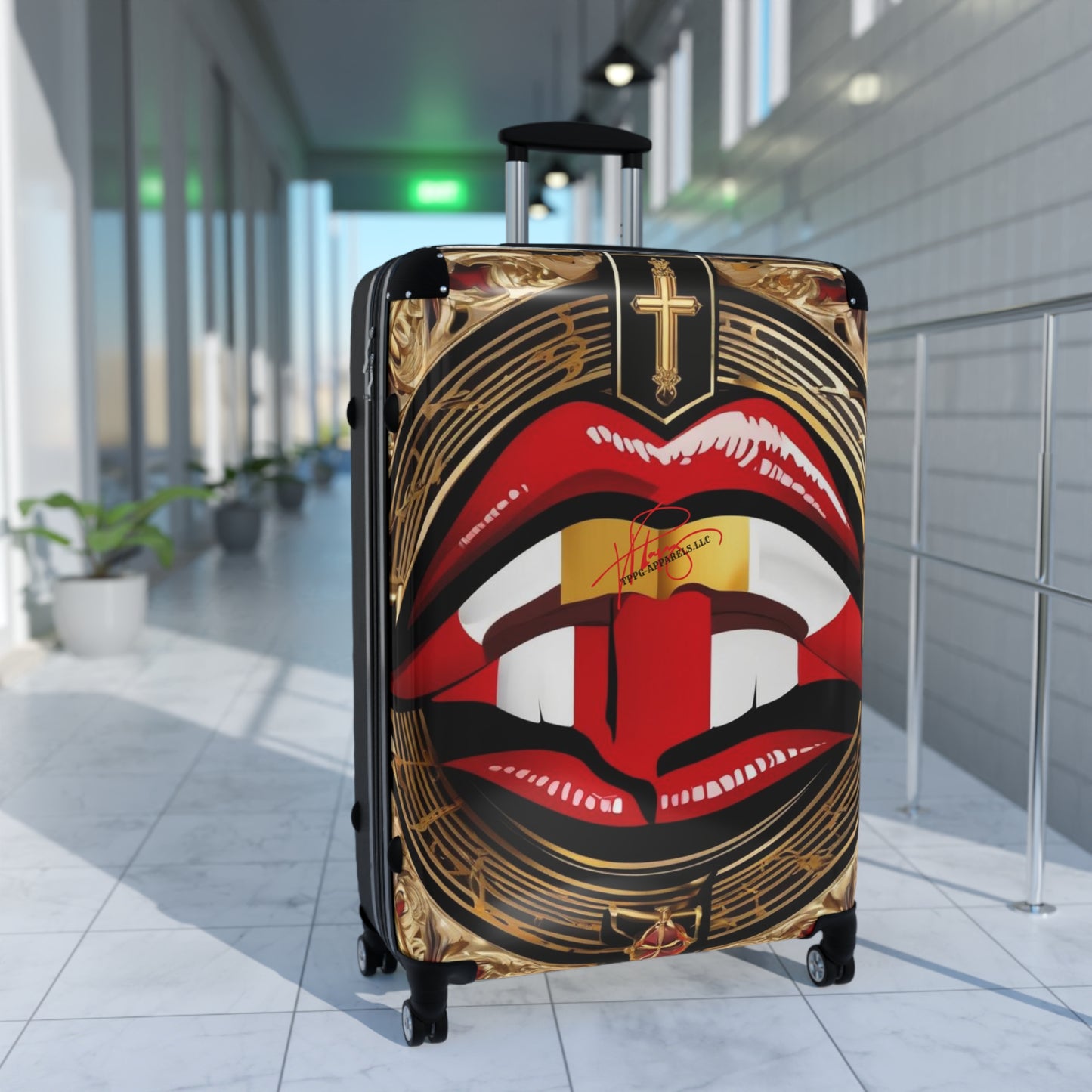 'Big Red Lips' Suitcase(s) on 360° Wheels