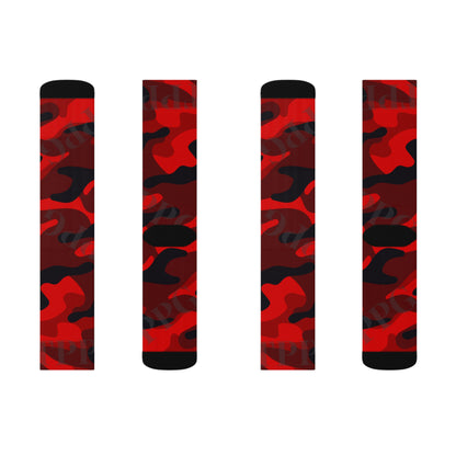 High Quality Cushioned 'TPPG Brand' Red Camo Style Socks