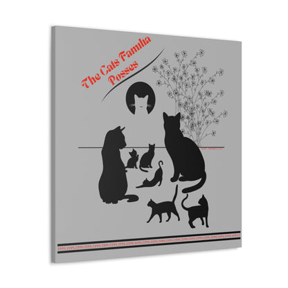 From our "TPPG Brand Pet Collection" - "The Cat Familia Posses.." Canvas Gallery Wraps in Lt. Grey