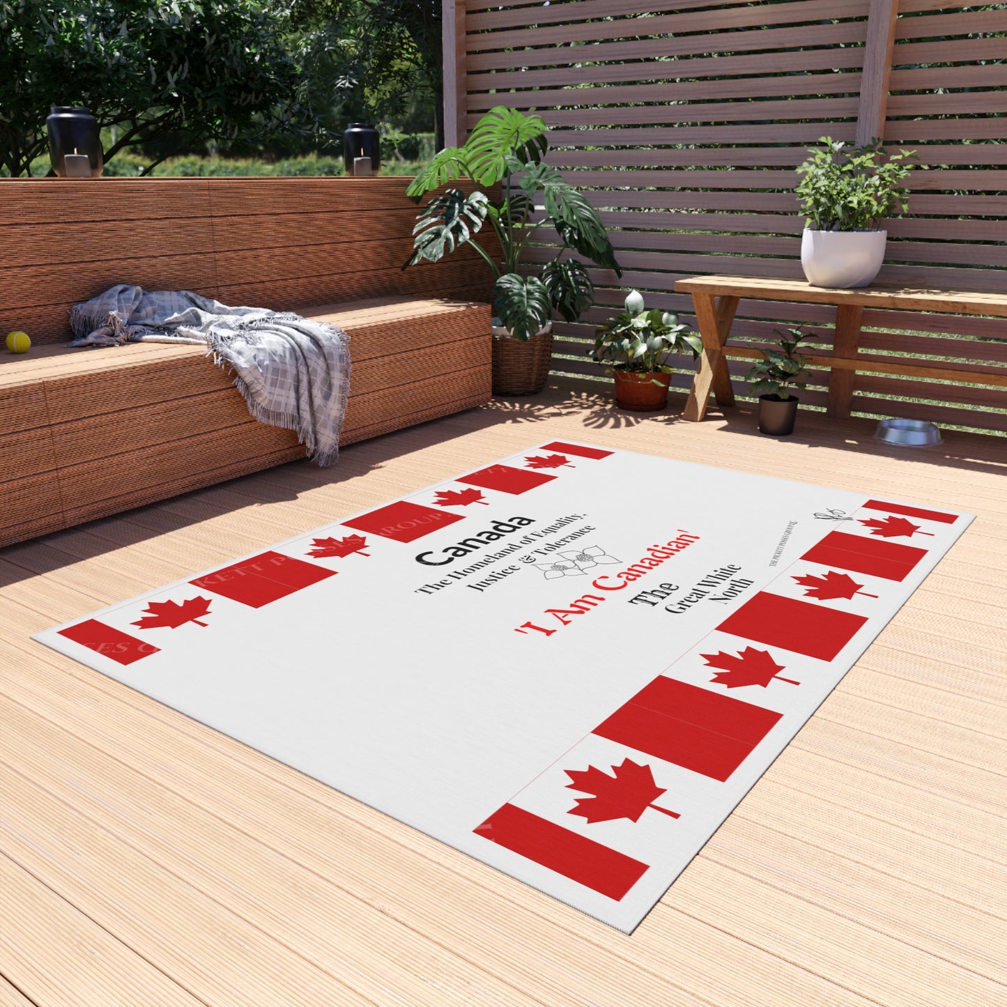 White Durable Outdoor Rug by: TPPG-APPARELS Collection