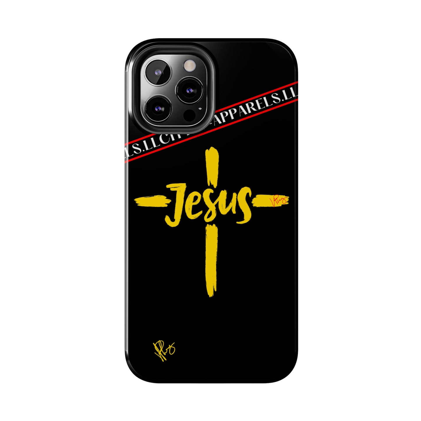 'iPhone Case' of A "Jesus/Faith" (Black)-Cute Cross Design 'TPPG Faith Collection'