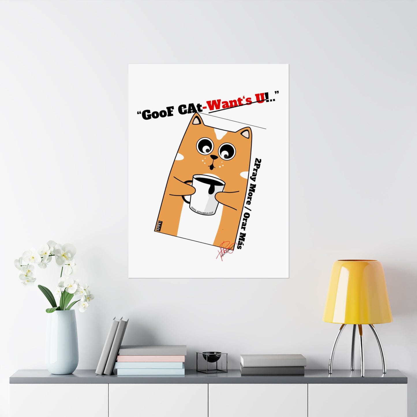 Vertical "GooF CAt" Matte Posters