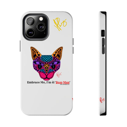 Cat Custom Designs Phone Cases - iPhone/Samsung Galaxy & Google Pixel (Multi-Colored White)