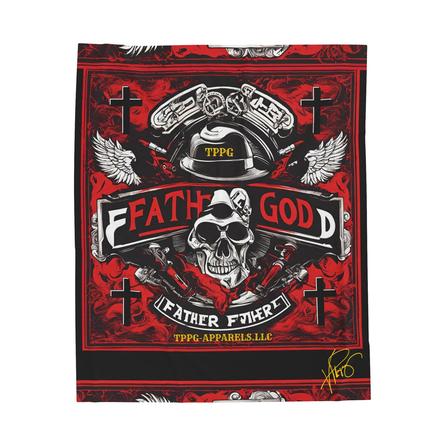 Plush "Father God Bikers" Blanket