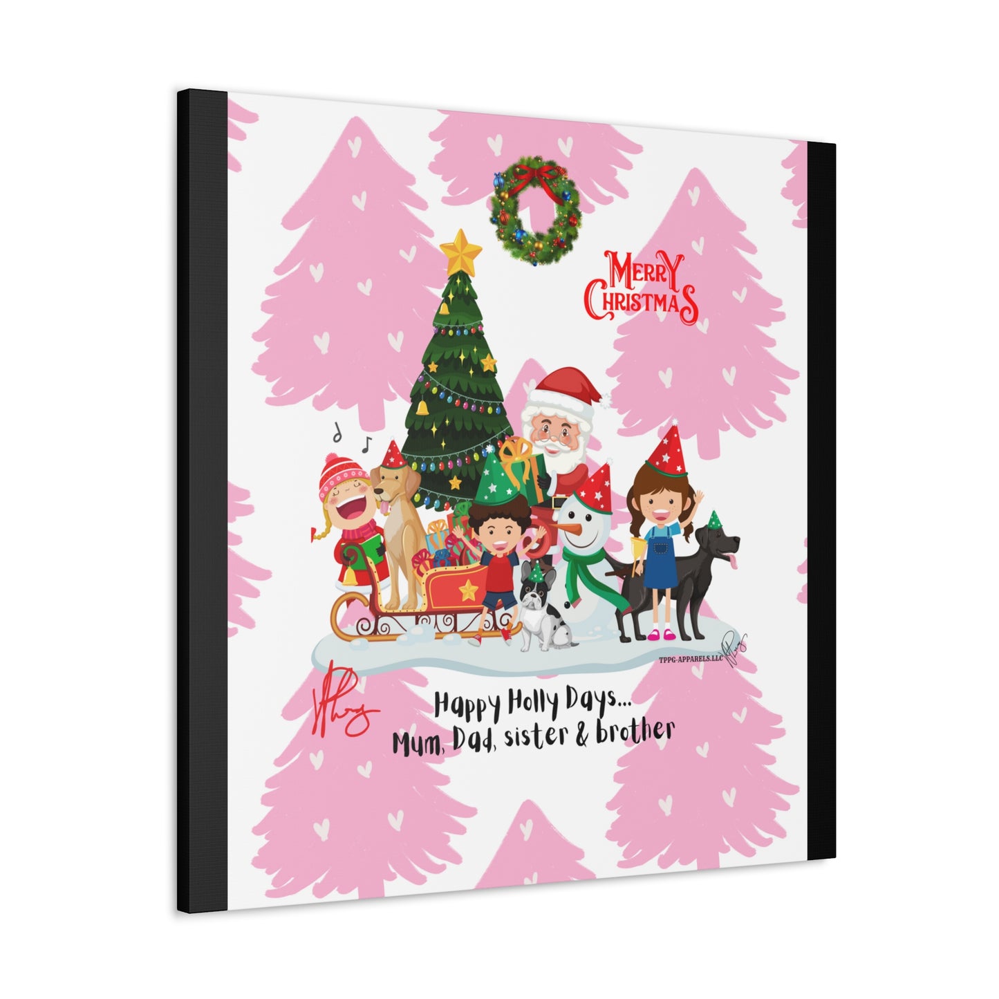 Holidays Time-"TPPG Brand Christmas Collection" - Canvas Gallery Wraps "- in Bold  familiar colors