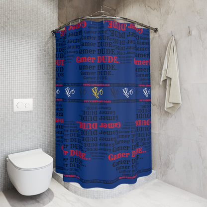 This is a Sleek "Gamer" Polyester Designer Style/ "TPPG-Apparels" Brand Shower Curtain