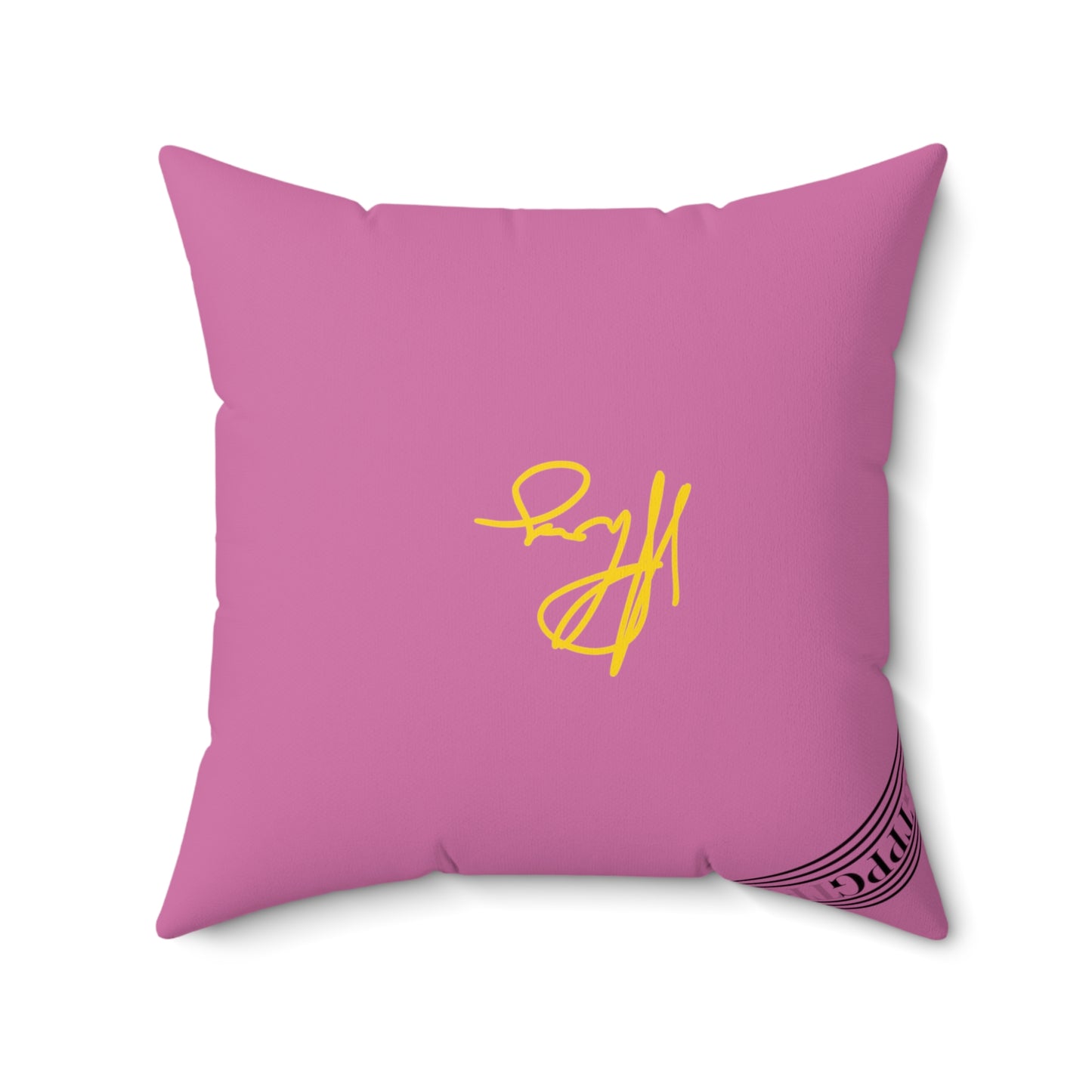 (Children) Spun Polyester "1-side" Square Pillow (4 sizes-Lt. Pink Bgd) - By: "TPPG KIds Collection"