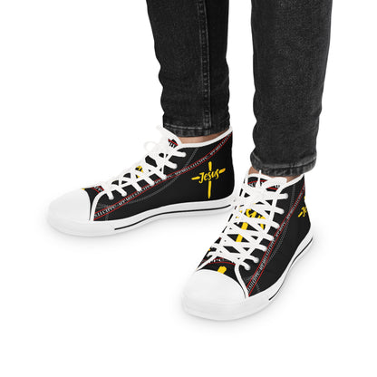 Men Sleek & Unique High Top Sneakers w/Jesus Design