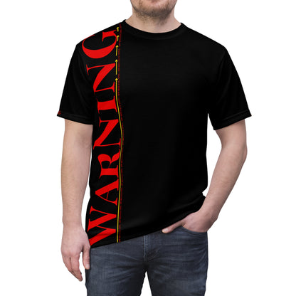 Black/Red Unisex "WARNING" T-Shirt