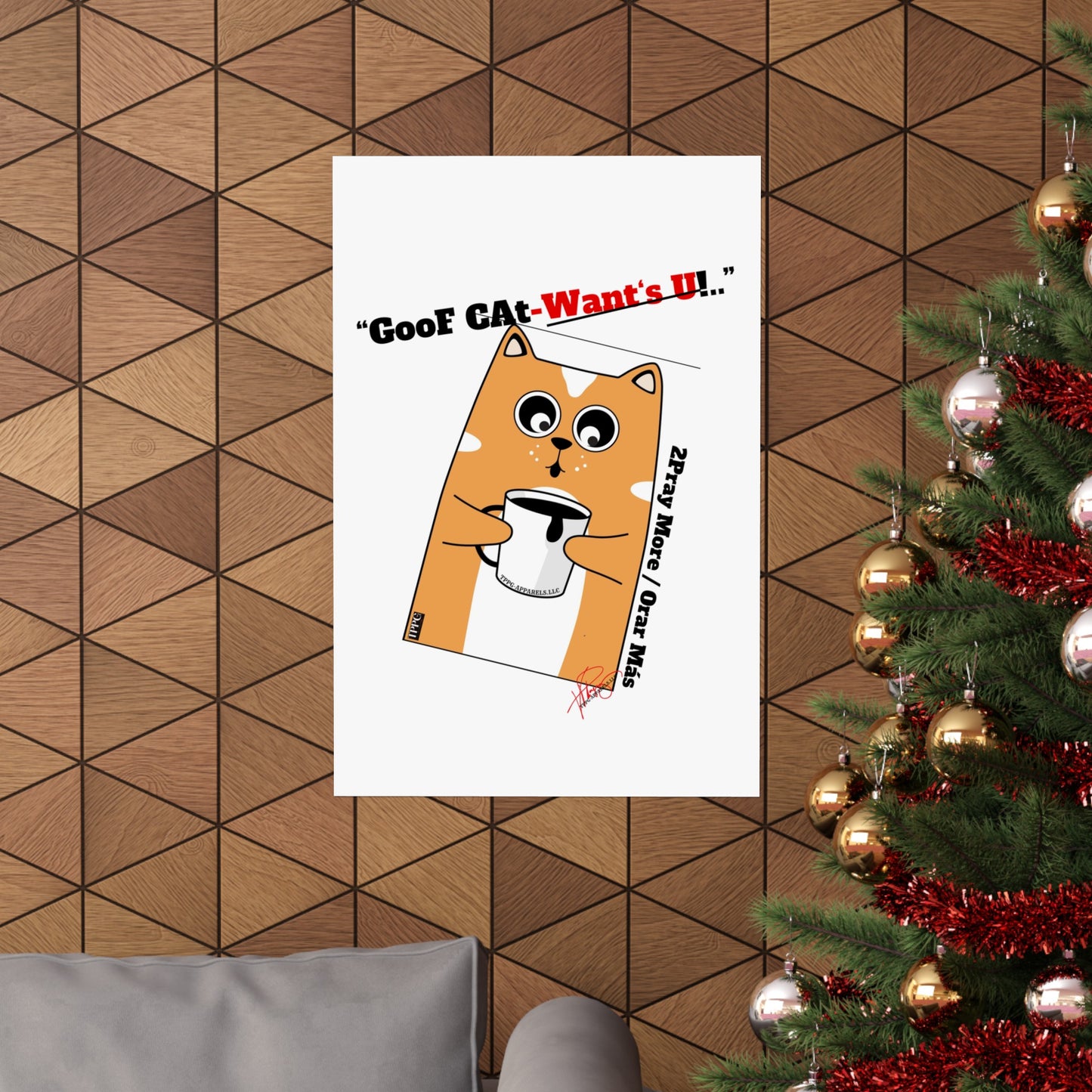 Vertical "GooF CAt" Matte Posters