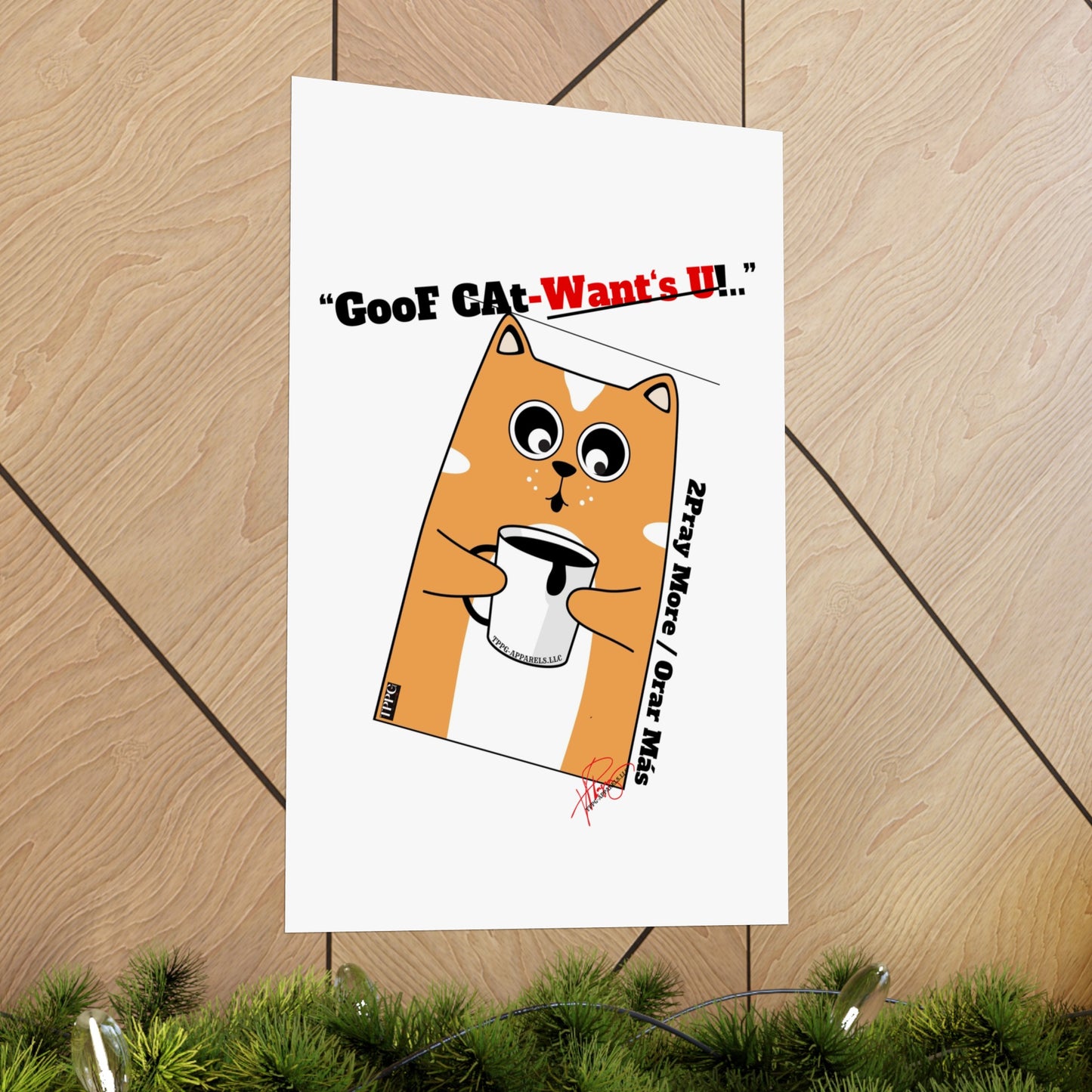 Vertical "GooF CAt" Matte Posters