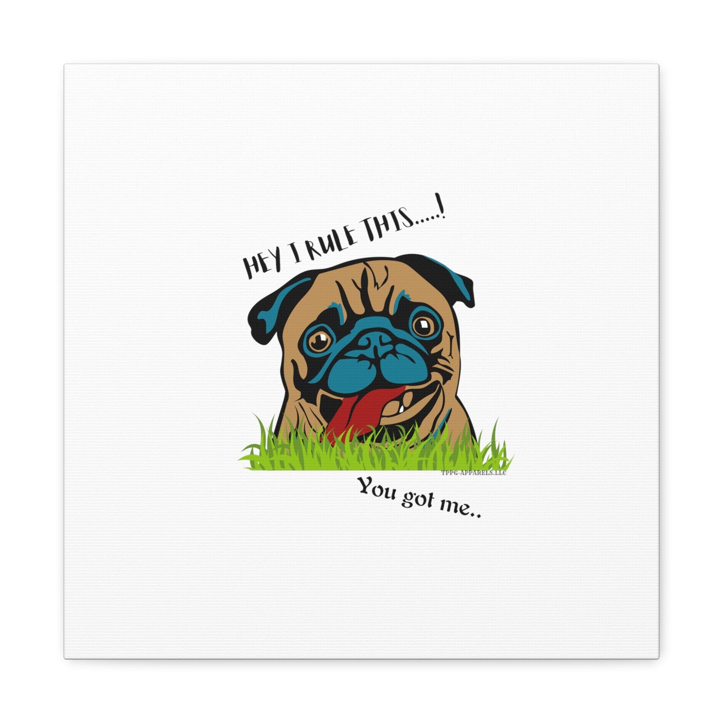 From our "TPPG Brand Pet Collection" ('HEY, I Rule This..")- Canvas Gallery Wraps - on White