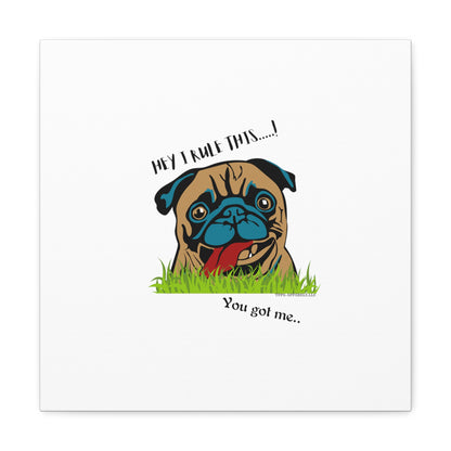 From our "TPPG Brand Pet Collection" ('HEY, I Rule This..")- Canvas Gallery Wraps - on White