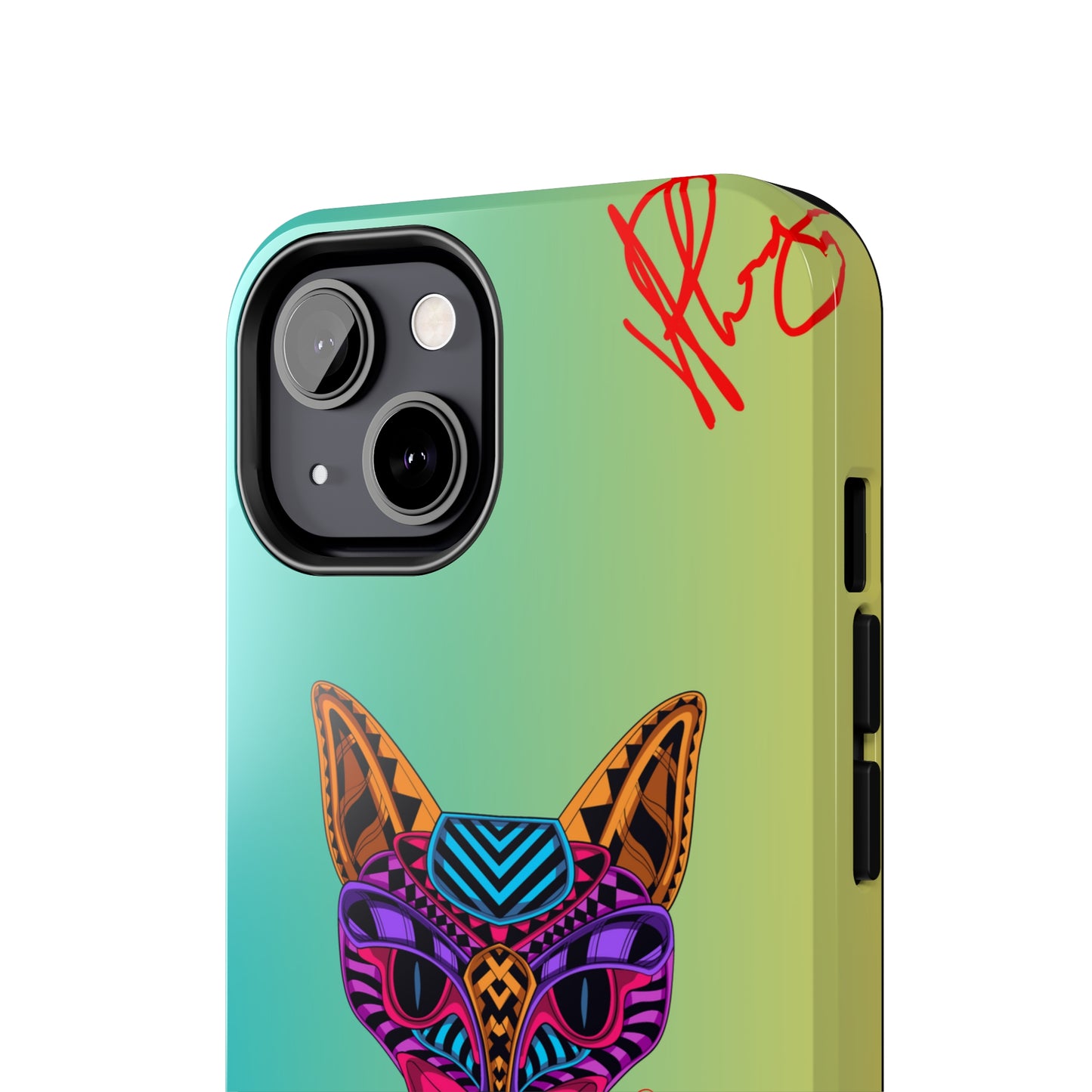 Pets Designed Phone Cases - iPhone/ Samsung Galaxy & GooglePixel ("Embrace Me.."1) (Green/Yellow Hue Color)