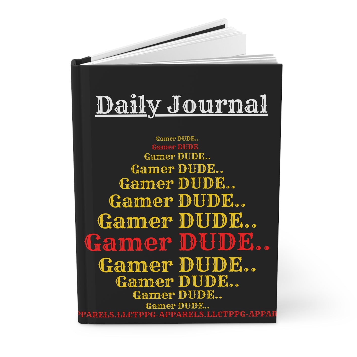 This kool & lovely 150 Lined pgs/75 Sheets - 'Gamers' Matte Hardcover Journal from the "TPPG-Apparels"- Collection