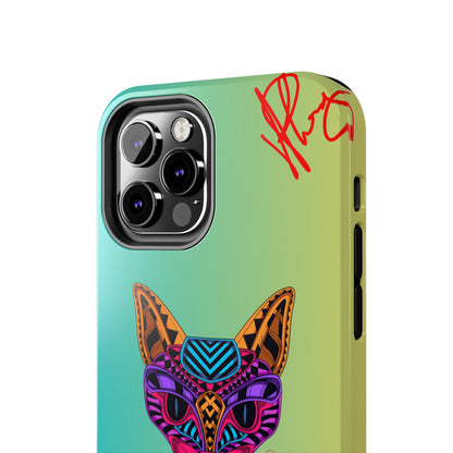 Pets Designed Phone Cases - iPhone/ Samsung Galaxy & GooglePixel ("Embrace Me.."1) (Green/Yellow Hue Color)