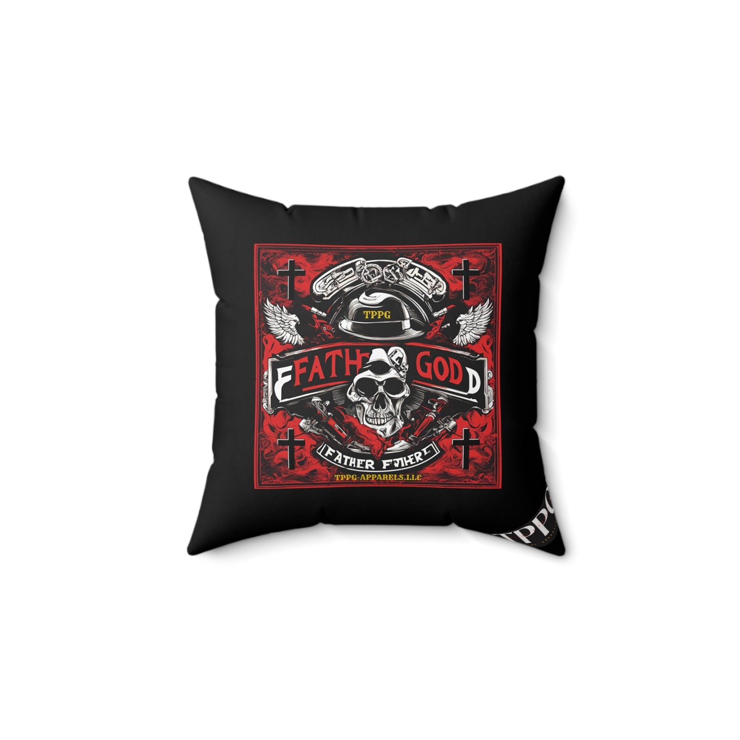 Square Shape "Father God Bikers" Pillow