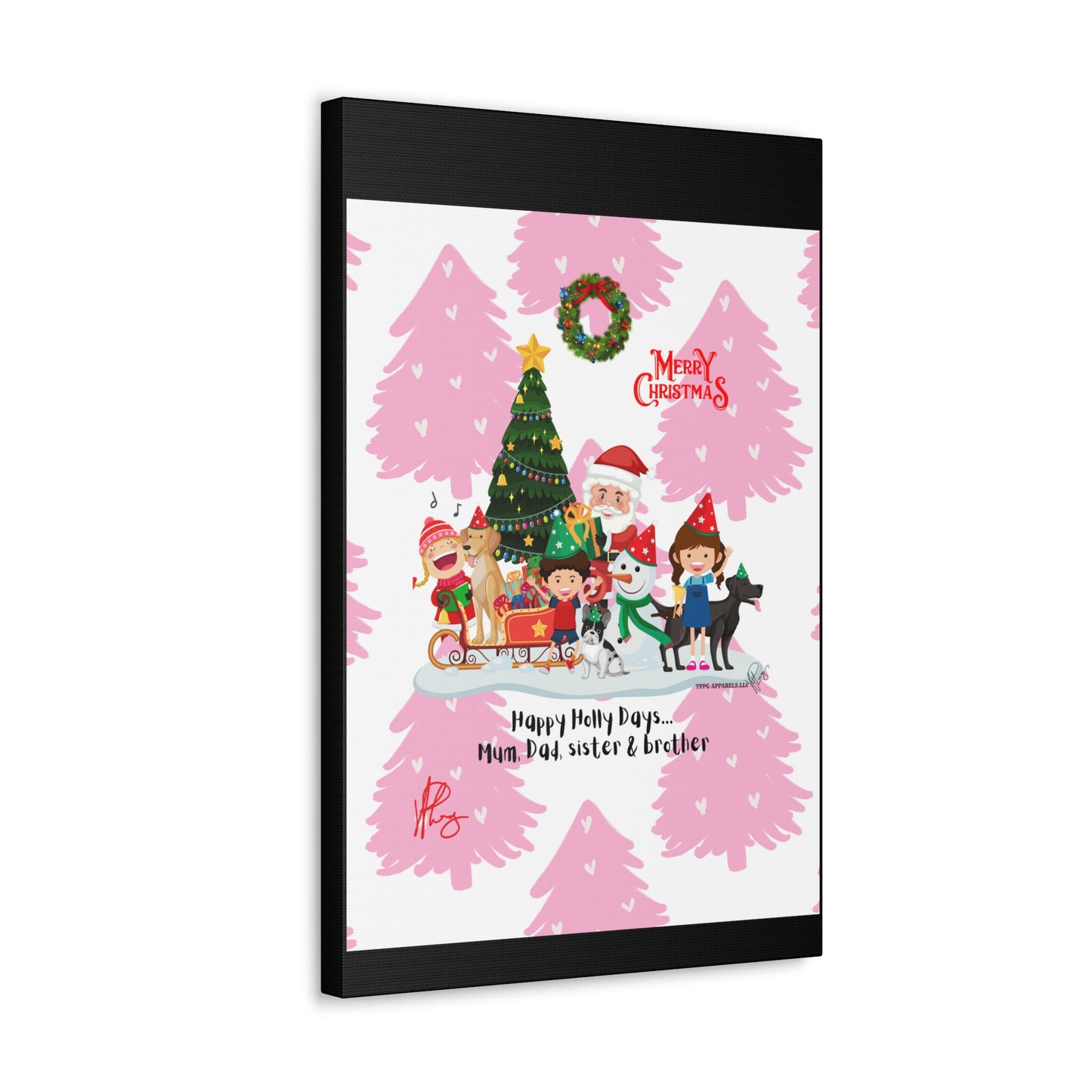 Holidays Time-"TPPG Brand Christmas Collection" - Canvas Gallery Wraps "- in Bold  familiar colors