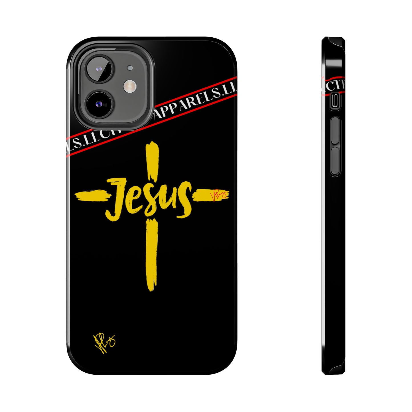 'iPhone Case' of A "Jesus/Faith" (Black)-Cute Cross Design 'TPPG Faith Collection'