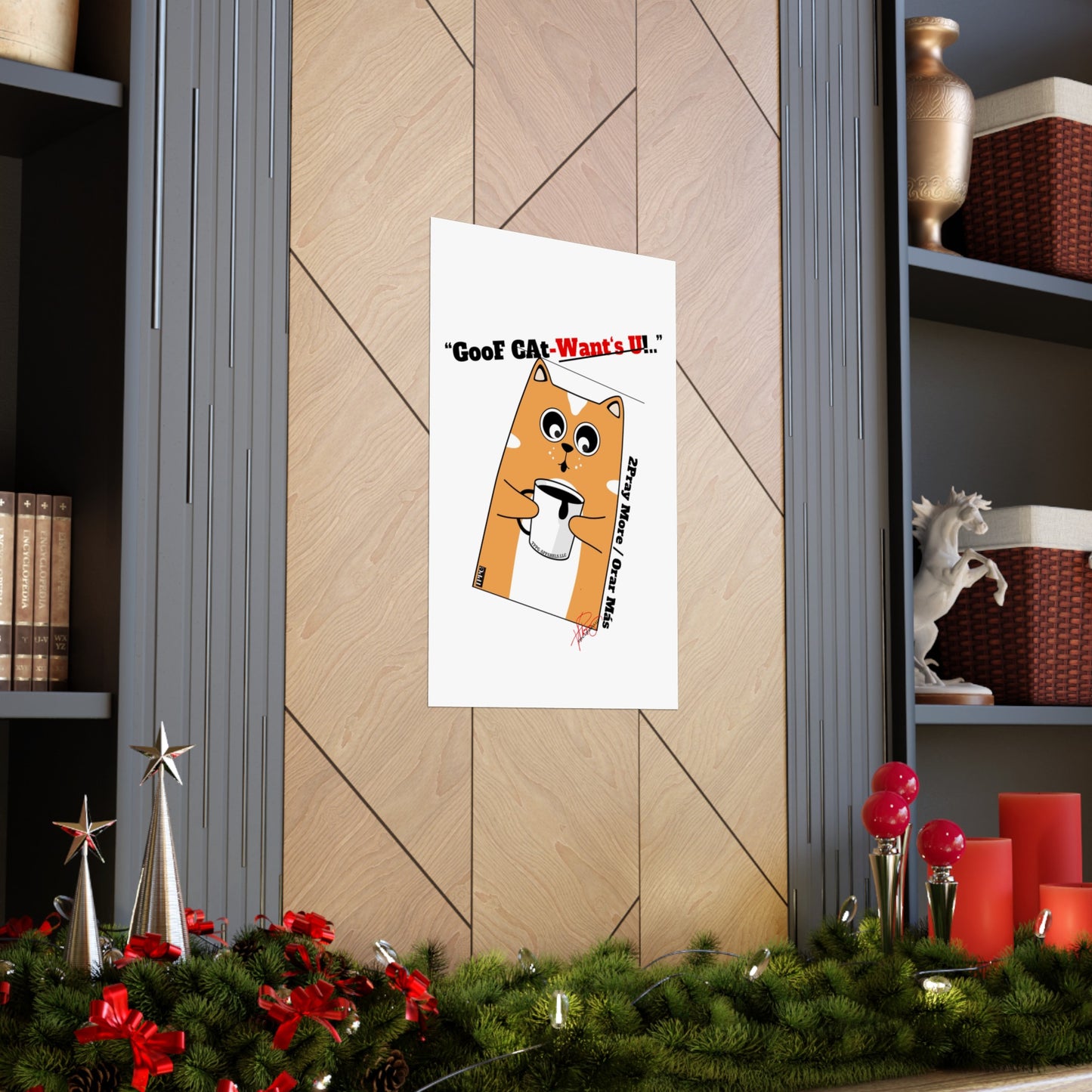 Vertical "GooF CAt" Matte Posters