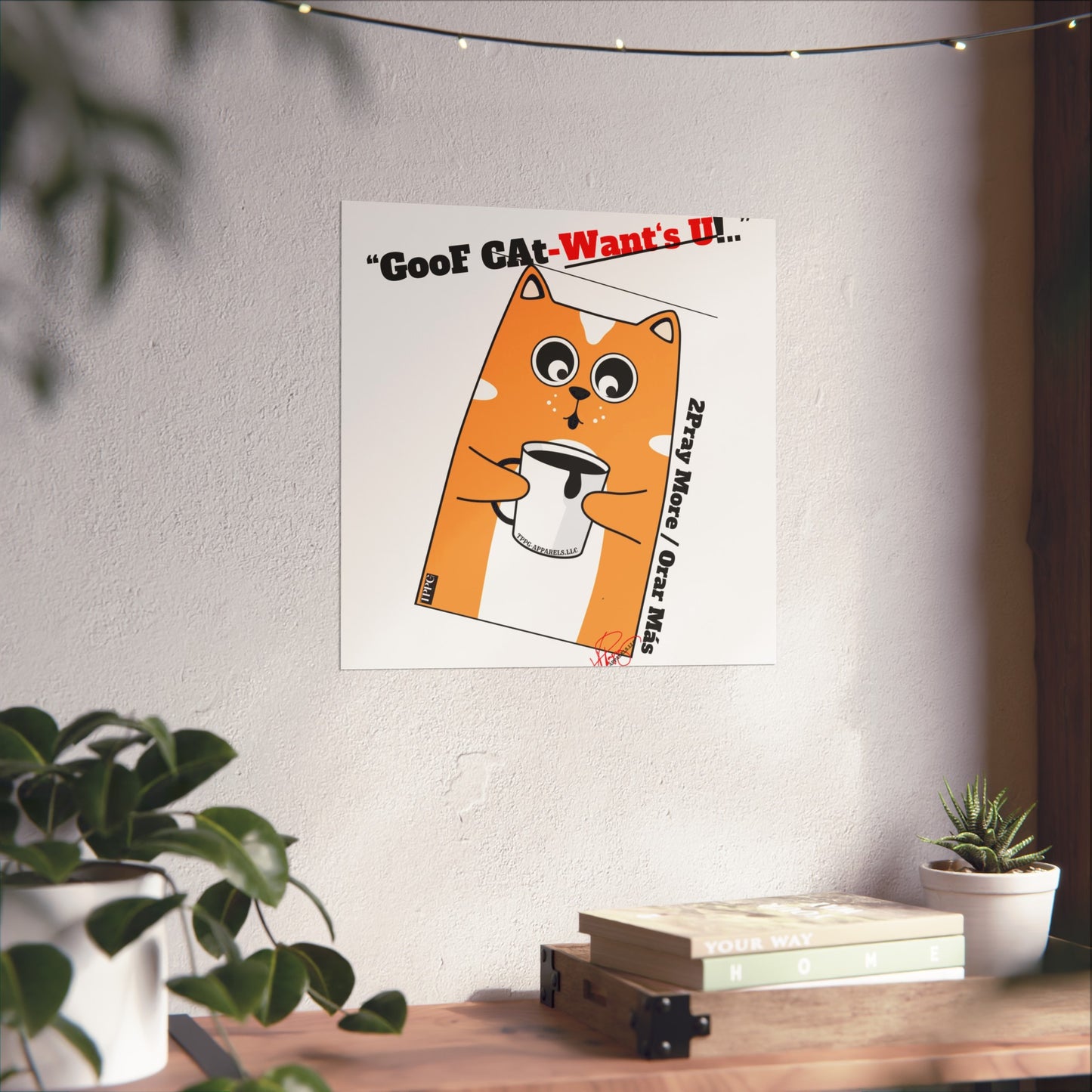 Vertical "GooF CAt" Matte Posters