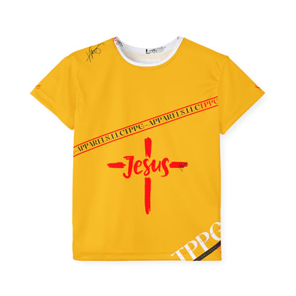 Kids Sport "Jesus Cross" Yellow Jersey/Tee-By:"TPPG" Juniors/Kids Collections