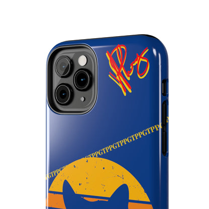 Custom Cat Design Phone Cases "Peek-A-BOOO.." (Black Multi-Colored)