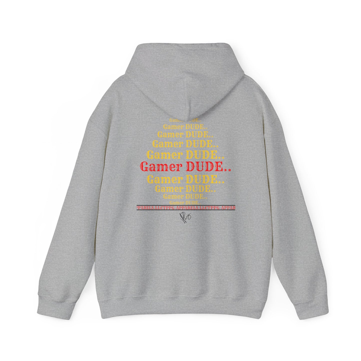 Our multi-color "Gamer" Style (Back & Front Facing) Design Print Unisex Heavy Blend™ Hooded Sweatshirt - 6 sizes & 10 colors to choose from