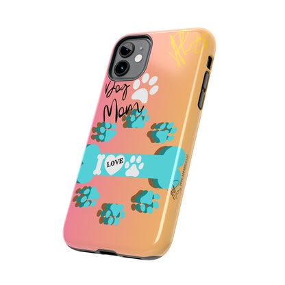 One of our Cutest "Dog Mom" Pet Designs (in a Multi-Colored Base Color) Verision from the 'TPPG Collection' Line carries Several sizes of the "iPhone Series" Tough Phone Cases