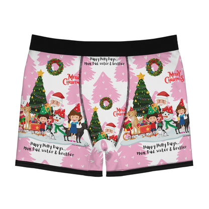 Man Sexy yet Stylish 'Holiday' Boxers - "TPPG-Apparels" Brand Lightweight Men's Boxer Briefs in the Christmas Spirit