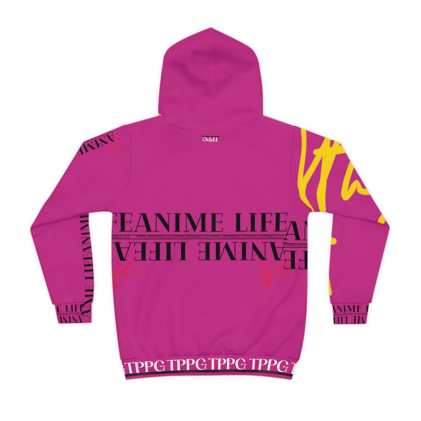 Children's (Dk. Pink) "TPPG Anime Life & Logo" Hoodie in 6 sizes