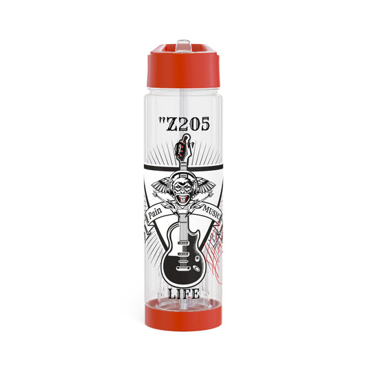 Copy of This cute clear 25oz 'Z2050 Rock Music' Style Design.. INFUSER Water Bottle by the "TPPG-Apparels Brand" Z2050 Collection