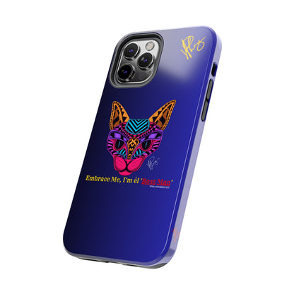 Cat Designs Phone Cases - iPhone/Samsung Galaxy & Google Pixel (Purple/Blue-Multi-Colored)