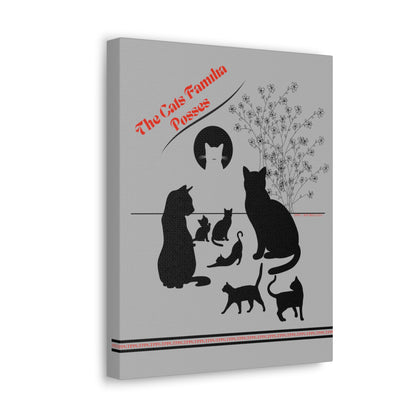 From our "TPPG Brand Pet Collection" - "The Cat Familia Posses.." Canvas Gallery Wraps in Lt. Grey