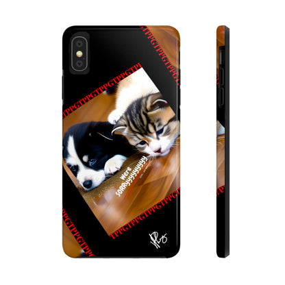 Our Cutest Pet Design ("We're Sorryyyy") Verision from the 'TPPG Collection' Line carries several sizes of the "iPhone Series" Tough Phone Cases