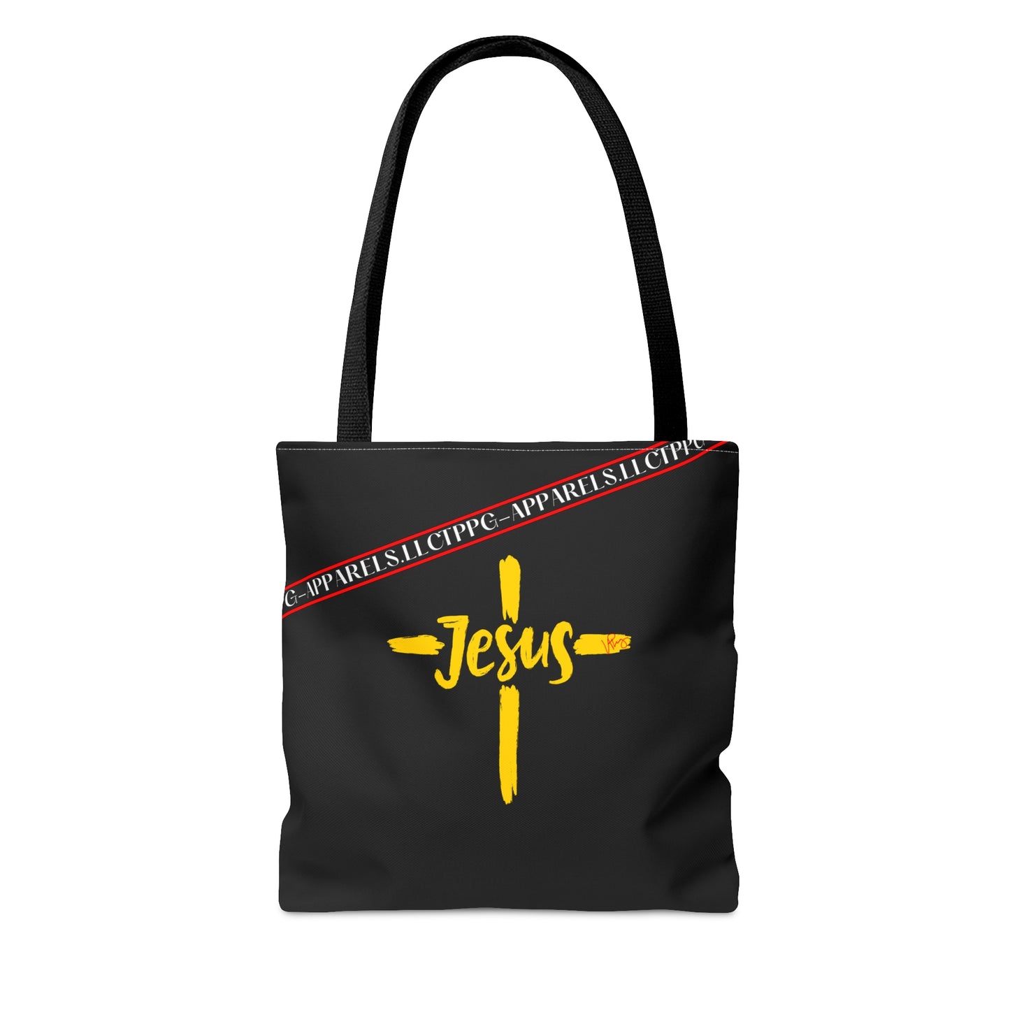 Black "Faith/Jesus" Shoulder Tote Bag