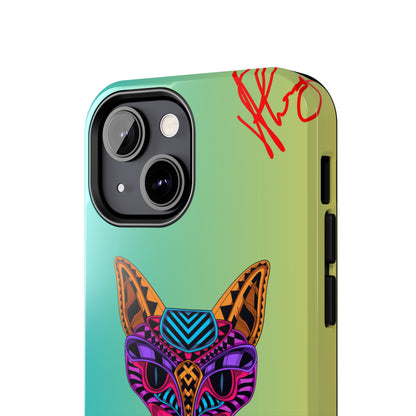 Pets Designed Phone Cases - iPhone/ Samsung Galaxy & GooglePixel ("Embrace Me.."1) (Green/Yellow Hue Color)